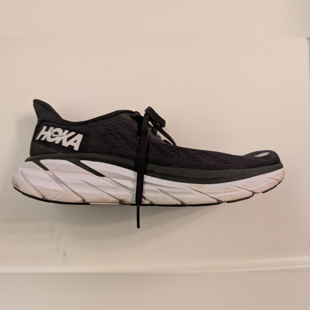 Hoka Women's Black and White Athletic Shoes Size 9.5
